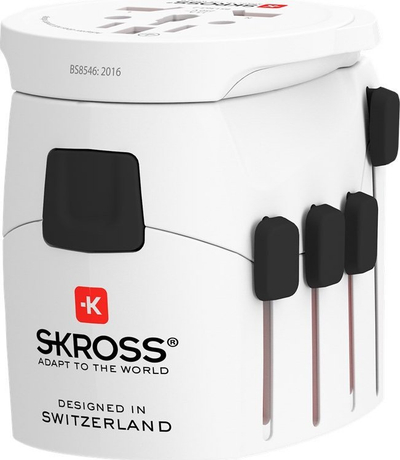 Adaptues universal rryme Skross Konica Minolta, 100 250V, dalje universale, i bardh