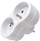 Adapter prizë Microconnect Plug EU në 2x French Type E, i bardhë