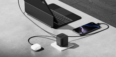 Karikues Cubenest S3D2 PD GaN 65W me kabllo USB-C, i zi