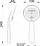 Dush dore Invena Gabro Plus, 2 funksione, krom