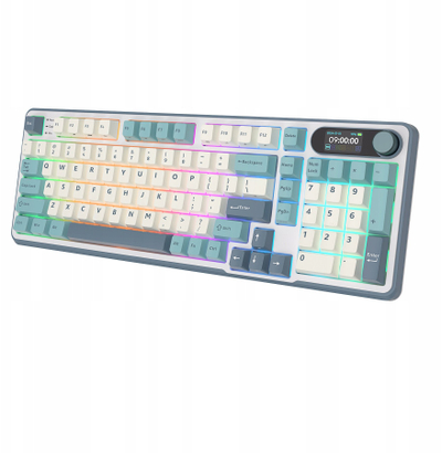 Tastierë mekanike RK ROYAL KLUDGE S98, 98 taste, RGB, ekran TFT, BT 5.0 2.4G USB C, e zezë