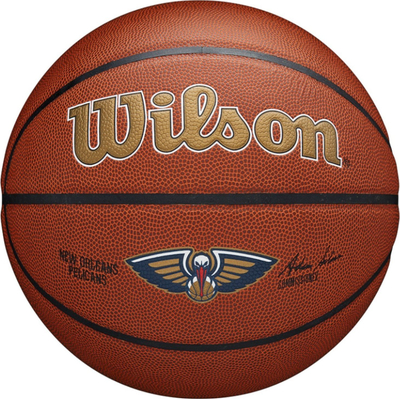 Top basketbolli Wilson Team Alliance New Orleans Pelicans WTB3100XBBNO, lëkurë kompozite, kafe