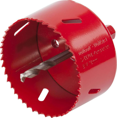 Sharrë rrethore Wolfcraft Bi-Metal, 76mm, për stërvitje elektrike, e kuqe