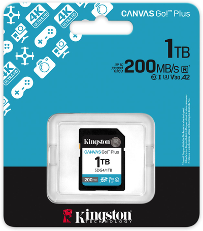 Kartë memorie Kingston Canvas Go Plus, 1TB, SDXC, 200MB/s
