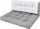 Set jastëkësh për divan paletash HOBBYGARDEN LEO, 120x80 cm, material Oxford, gri me vija të bardha