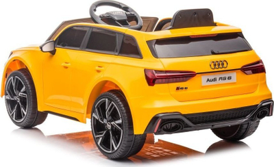 Makina elektrike për kalamaj Lean Cars Audi RS6 BRD-2118, bateri 12V, dy motorë, e verdhë