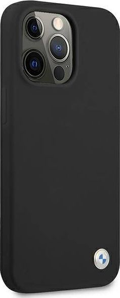 Mbulesë telefoni BMW Silicone Signature për iPhone 13 Pro 13 6.1", mikrofibër e brendshme, e zezë