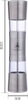 Mulli kripë dhe piper Laguiole, çelik inox, 22cm, argjendtë
