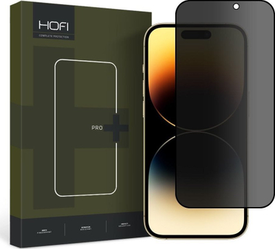 Заштитно стакло Hofi Anti Spy Glass Pro+, за iPhone 15 Pro Max, приватност, проѕирно
