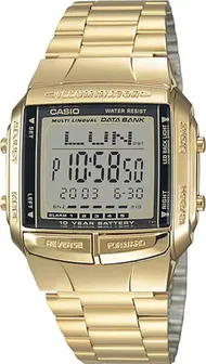 Orë dore Casio DB 360G 9A Databank Telememo, digjitale, rezistente ndaj ujit 30m, e artë