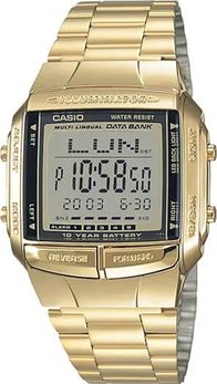 Orë dore Casio DB 360G 9A Databank Telememo, digjitale, rezistente ndaj ujit 30m, e artë