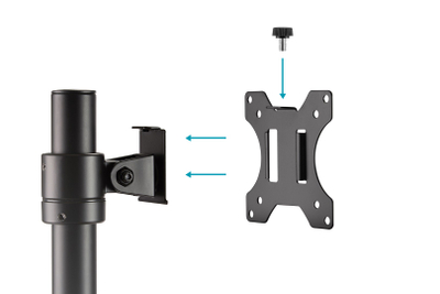 Mbajtëse monitori Digitus Single Pole, 32", 9 kg, e zezë