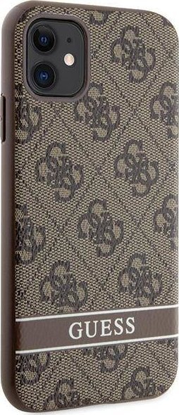 Kapak telefoni Guess GUHCN61P4SNW, për iPhone 11 XR, hardcase, kafe