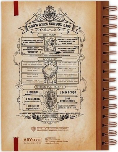 Fletore me vija ABYstyle, Harry Potter "Hogwarts School", 180 fletë