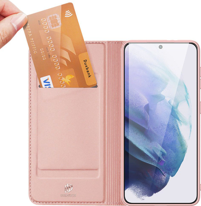 Kësja me kapak Dux Ducis Skin Pro Samsung Galaxy S22 Plus, funksion stand, rozë