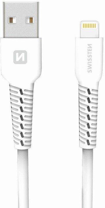 Kabllo Swissten Lightning, 1.0m, e bardhë