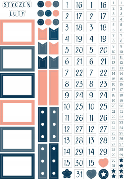 Stickerë zbukurues Peter Pauper, 7 fletë, për planner dhe bullet journal