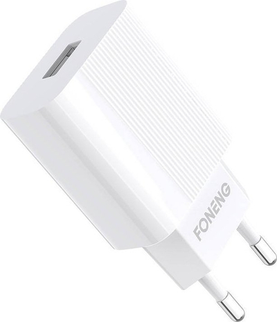 Karikues telefoni Foneng EU28, 2.4A, USB-A me kabllo Lightning, i bardhë