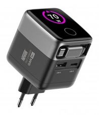 Karikues USB Newell GaN Power Adapter 70W TFT, 3 porta, me kabllo USB C, i zi