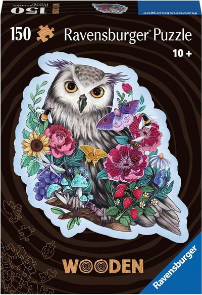Puzzle druri Ravensburger Mysterious Owl, 150 copa, shumëngjyrësh