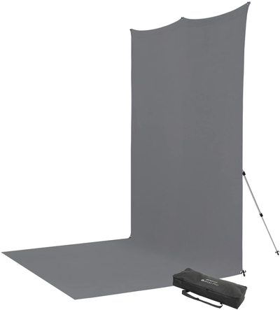 Set sfond fotografik Westcott X-Drop Pro, 8x13 ft, që s’rrudhet kollaj, gri neutrale