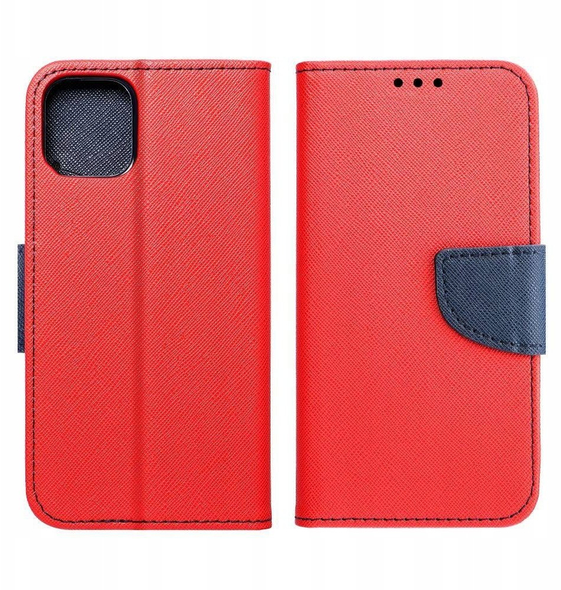 Këllëf portofol Fancy për Samsung A57, me kapak, i kuq navy blue