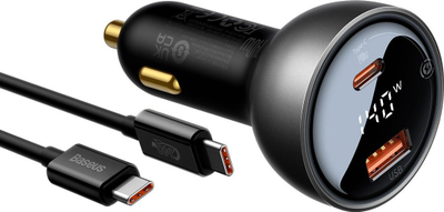 Karikues veture Baseus Superme CGZX070001, 1x USB A 1x USB C, 3A, i zi