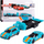 Set lodrash Majorette Porsche Taycan Turbo S 917, me rimorkio gare, metalik, i kuq