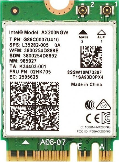 Мрежна картичка Wi‑Fi Intel AX201, Wi‑Fi 6, M.2 2230, non vPro