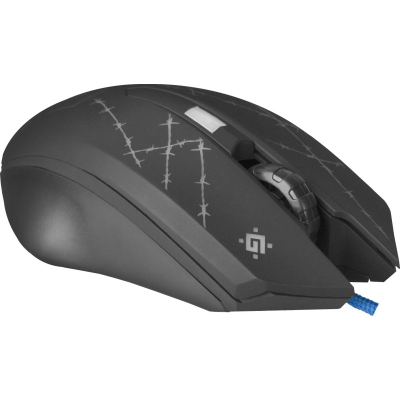 Maus me kabllo Defender Forced GM-020L, 3200 DPI, 6 butona, me mouse pad, i zi