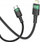 Kabllo karikues USB C në Lightning D62, 1m, 20W PD 3A, e zezë me gërshet
