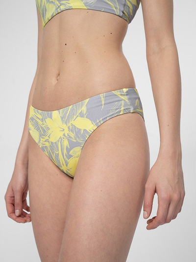 Bikini për goca 4F 4FSS23UBKTF025, dy pjesë, njëkrahëshe, gri me lule