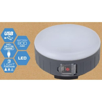 Llampë kampingu Redcliffs me solar dhe USB, 400 lumen, 800 mAh, e zezë