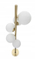 Lampë dyshemeje Glamy Dark, 160cm, metal edhe xham, e zezë
