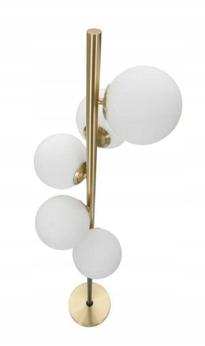 Lampë dyshemeje Glamy Dark, 160cm, metal edhe xham, e zezë