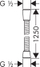 Zorrë dushi Hansgrohe Sensoflex 28132000, 1.25 m, metal, efekt kromi
