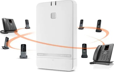 Stacion bazë DECT Gigaset N610 IP PRO, 8 përdorues, 8 thirrje njëkohësisht, i bardhë