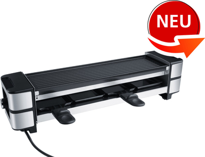 Raclette Steba RC 140, 4 tiganë, sipërfaqe grill 38.5x11cm, metalik e zezë