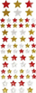 Ngjitëse dekorative Titanum Foil Stickers Stars, formë ylli, efekt metalik, shumëngjyrëshe