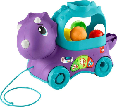 Lodër interaktive Fisher Price Dino, me toptha kërcyes, me drita dhe tinguj, shumëngjyrëshe