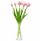 Buqetë lulesh artificiale Saska Garden, 5 tulipanë peony, 39cm, rozë