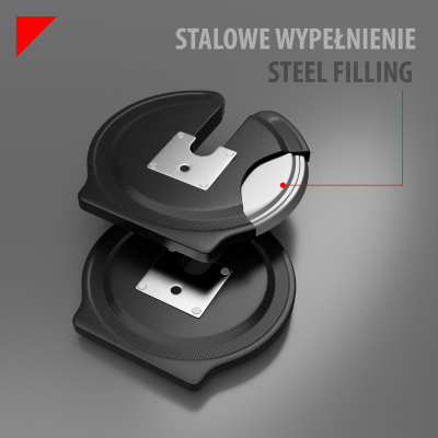 Set shtange dhe hantele HMS SGR40 PRO, peshë që e çon vetë 43.5 kg, 2 në 1, i zi me të kuqe