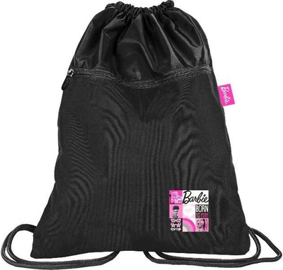 Çantë sportive Paso Beuniq Barbie BB22ZZ-713, me kordelë, xhep me zinxhir, e zezë