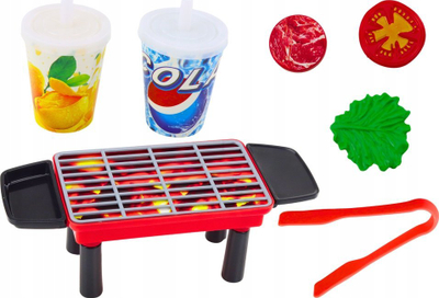 Сет играчки за кујна LEAN Toys Party Grill, 40 елементи, повеќебоен