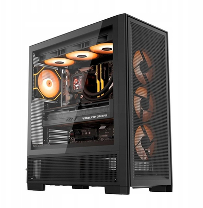 Kuti kompjuteri DarkFlash Airnova, Big Tower ATX, xham i temperuar, 3 ventilatorë, e zezë