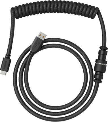 Kabllo USB Glorious GLO-CBL-COIL, USB-A me USB-C, 1.36m, e zezë