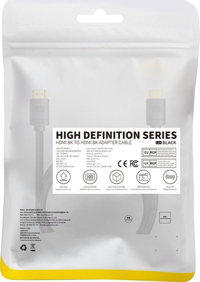 Kabllo HDMI Baseus WKGQ040101, 8K, 1.5m, i zi