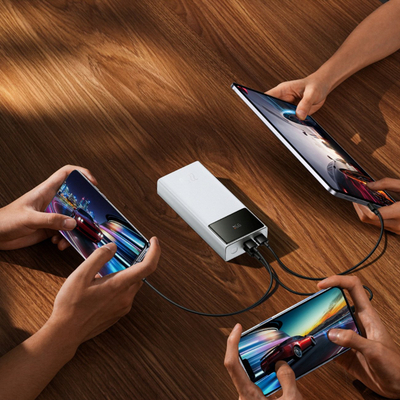 Karikues portativ Baseus EnerFill FP41, 30000mAh, 22.5W, i bardhë
