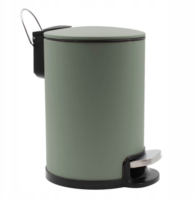 Kанта за отпадоци Douceur D'intérieur Metaline, 3L, со педала, мат зелена