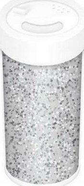 Gliter artizanal MFP Loose Glitter 20g, pluhur i imët, argjendtë